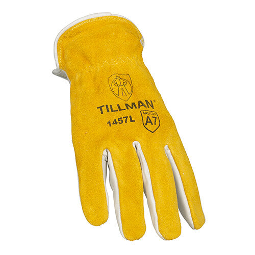 Tillman 1457 Top Grain/Split Cowhide Back A7 Cut Resistant Drivers Glove