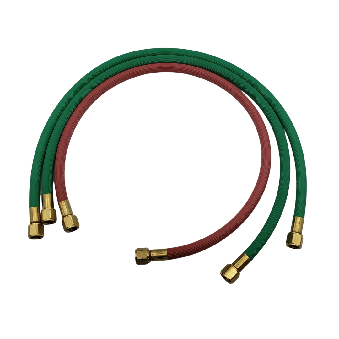 Kit de cavalier de tuyau de 30 "oxygène-acétylène - tuyau de type R 1/4"