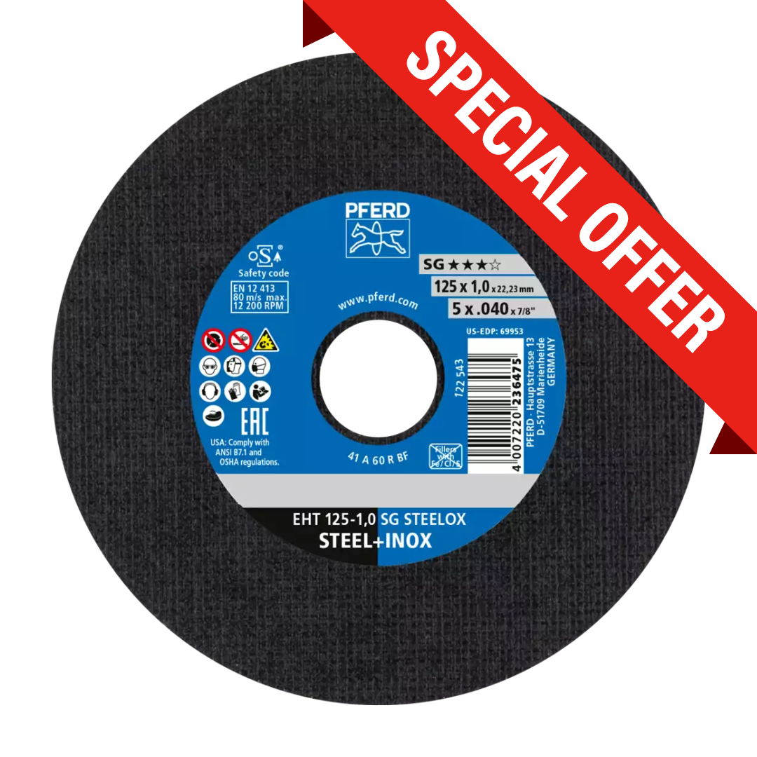 Blowout! - 25 Pack Pferd Performance Line SG Steel/Stainless Cutting Discs