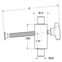 BuildPro Side Push Clamp XL, Fits 5/8 Holes