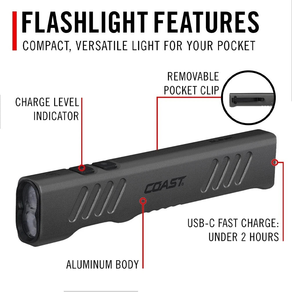 Shop Coast SLAYER PRO 1150 Lumen Rechargeable Flashlight | Canada