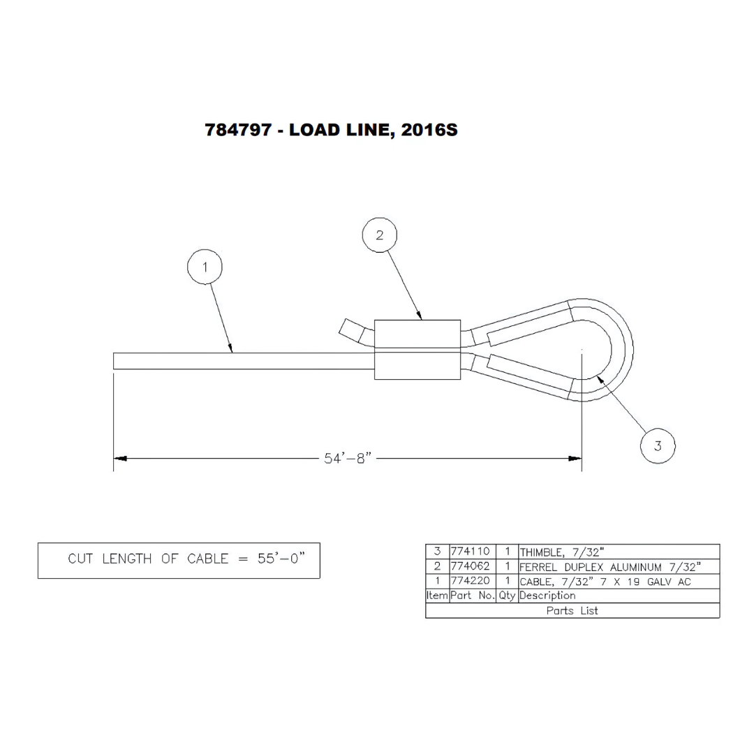 Sumner 784797, Load Line for 2016S (51 ft.)