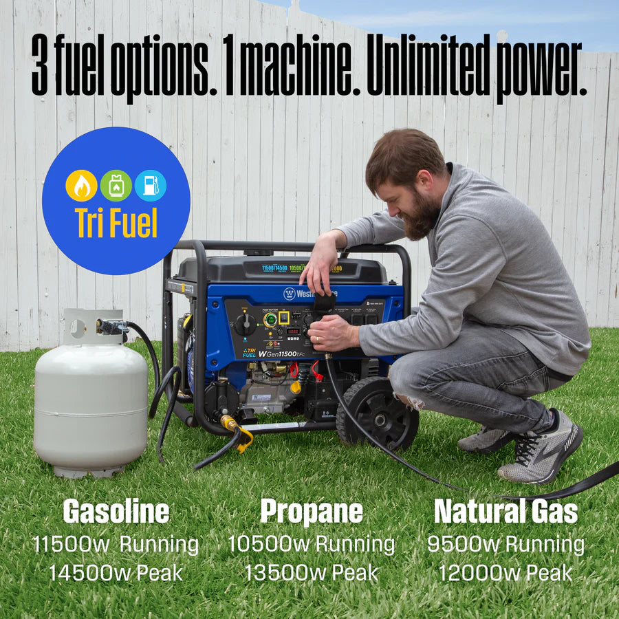 Shop Westinghouse WGen 11500TFc - Tri-Fuel Generator with CO