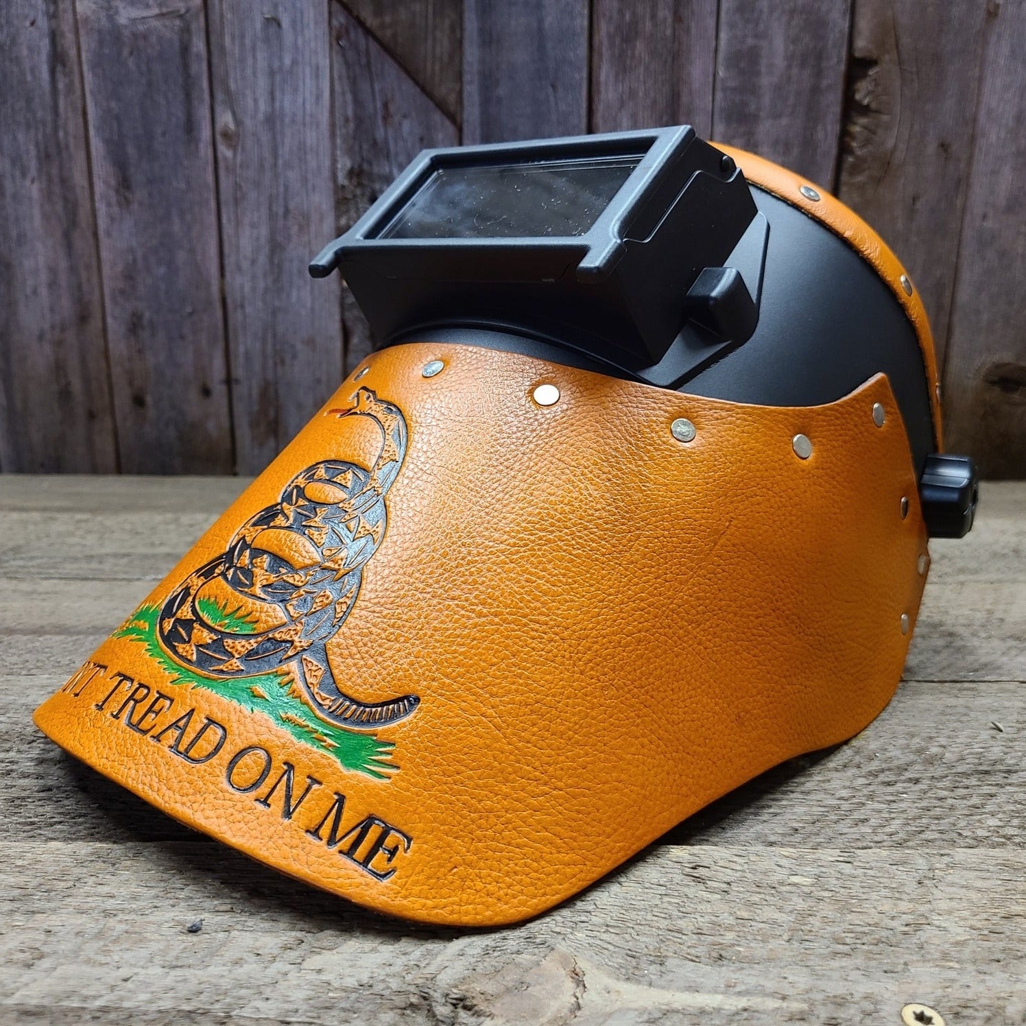 Welding hoods hot sale with leather