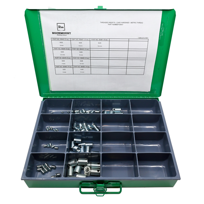 Kit d'insert fileté Rockmount - Métrique - 70pc