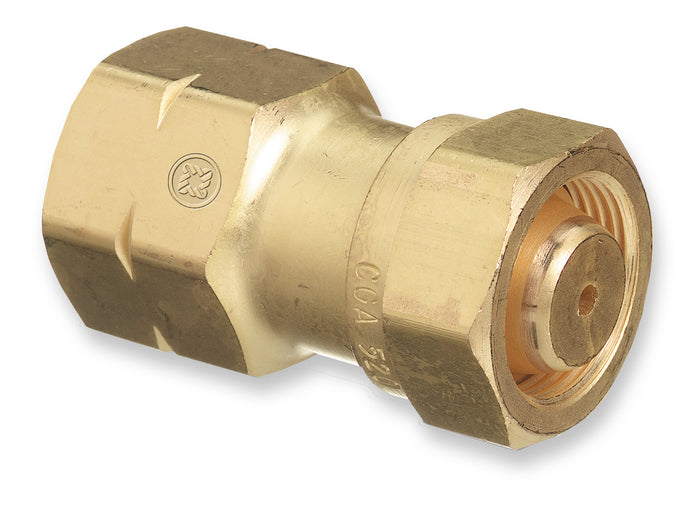 CGA-520 (B Tank) to CGA 510 (POL Acetylene Regulator)
