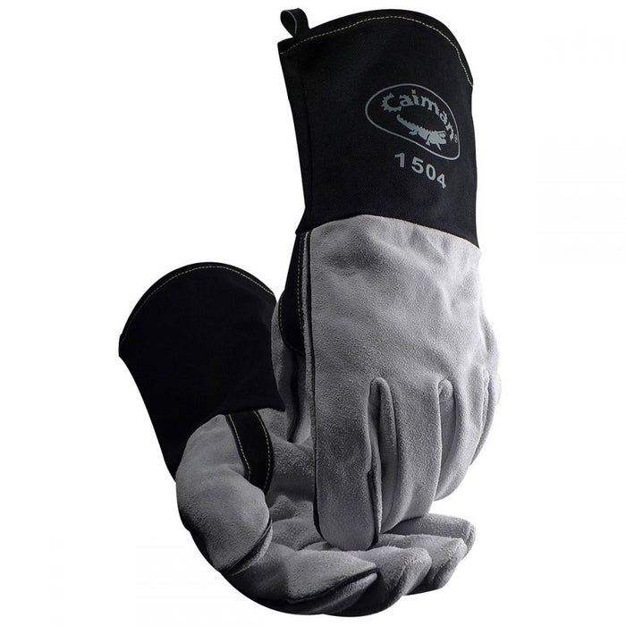 Caiman 1504 - Cow Split Fr Cotton Cuff Mig / Stick Souding Gants