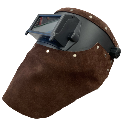 HOTLAGE en cuir noir Flip Flip / Brown Suede Souding Hood