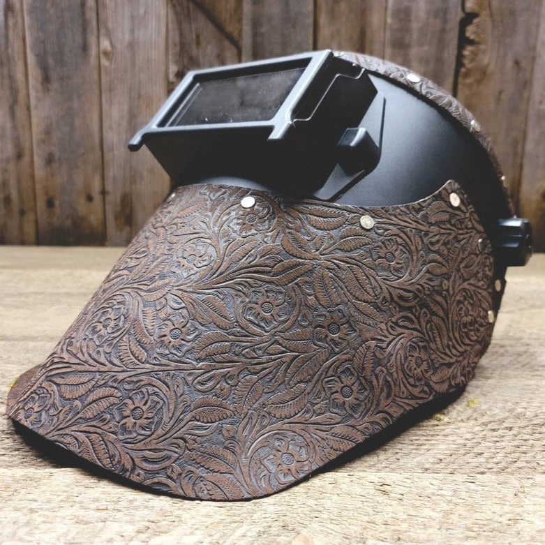 Shop Outlaw Leather Black Flip Front / Brown Floral Leather