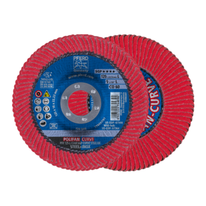 Pferd Polifan CO-CURVE Flap Discs (Stainless Steel)