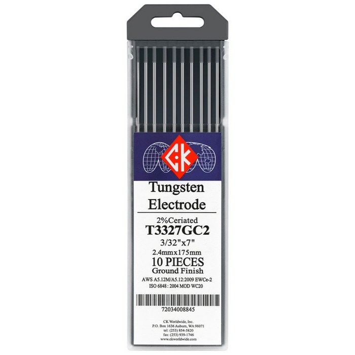 CK Worldwide Sharpened 2.0% Ceriated (Grey) Tungsten