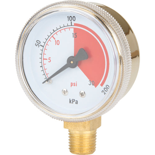 0 - 30psi - Gauge de pression en laiton 2-1 / 2 "