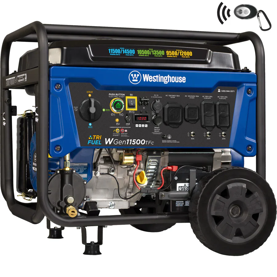 Westinghouse WGen 11500TFc - Tri-Fuel Generator with CO Sensor Questions & Answers