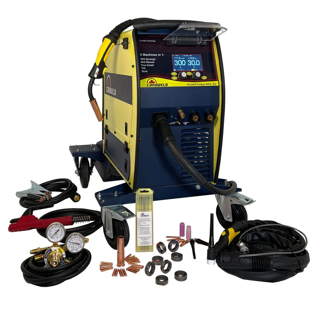 Canaweld Multi-Process 301 SL, 208-230V 1Ph, 300 Amp MIG Welder Questions & Answers