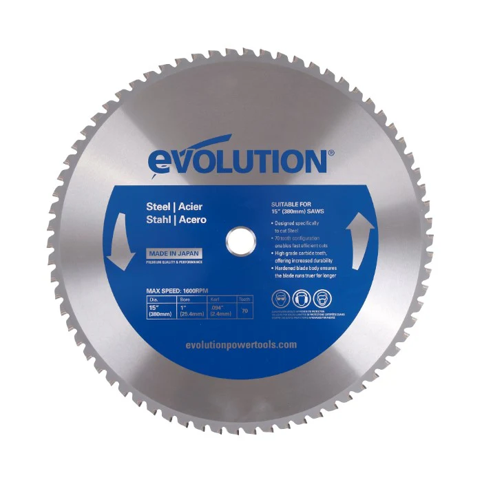 What is the benefit of a 15" Metal cutting blade compared to a 14" blade?