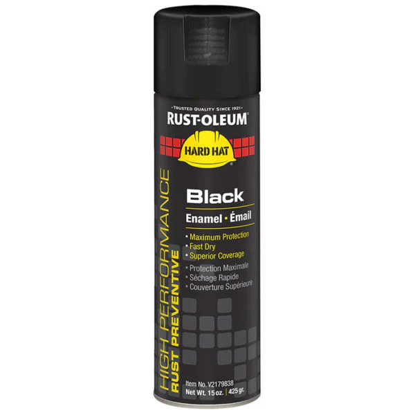 Rust-Oleum V2179838 Black Hard Hat Enamel Spray Paint Questions & Answers