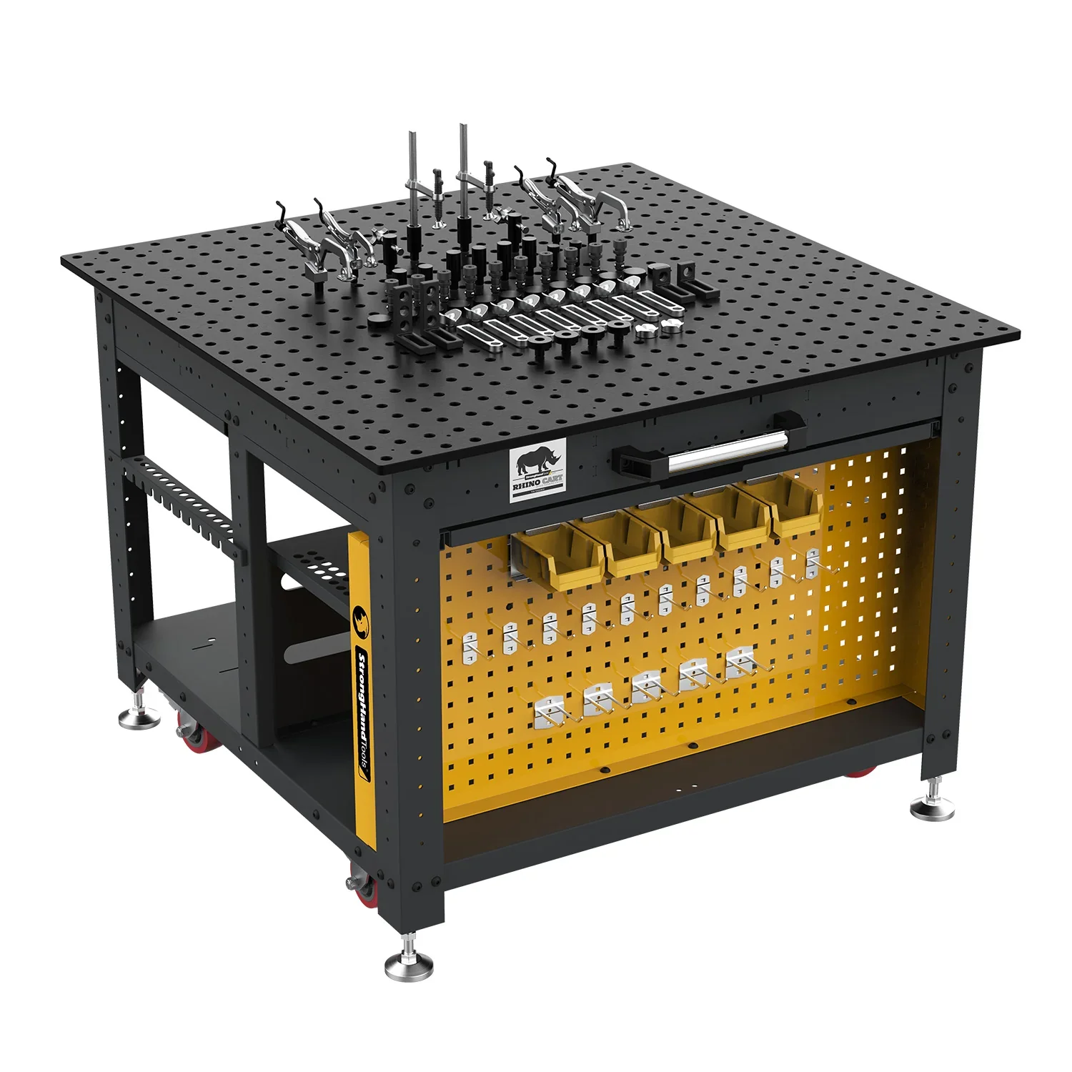 StrongHand Rhino Cart 4' x 4' Mobile Fixturing Station Questions & Answers