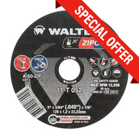 Blowout! - 25 Pack Walter Zipcut 5" x 3/64 11T052 Cutting Discs