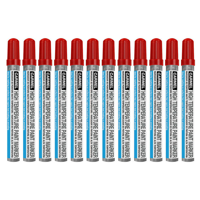 Red High Temperature Paint Marker (12/Pack)