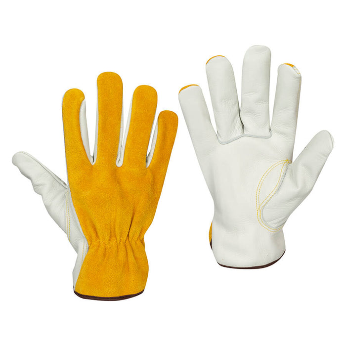 Tillman 1417 Top Grain Leather Palm &amp; Split Leather Back Cowhide Drivers Glove