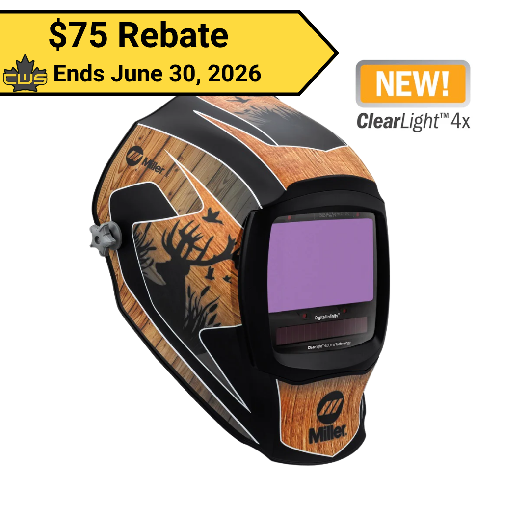 Miller Digital Infinity, Outdoorsman Welding Helmet, Clearlight 4x