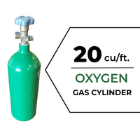 Cylindre à gaz d'oxygène 20 Cu / Ft - plein