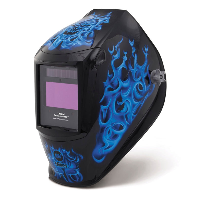 Miller Digital Performance Welding Helmet, Blue Rage, Clearlight 4x