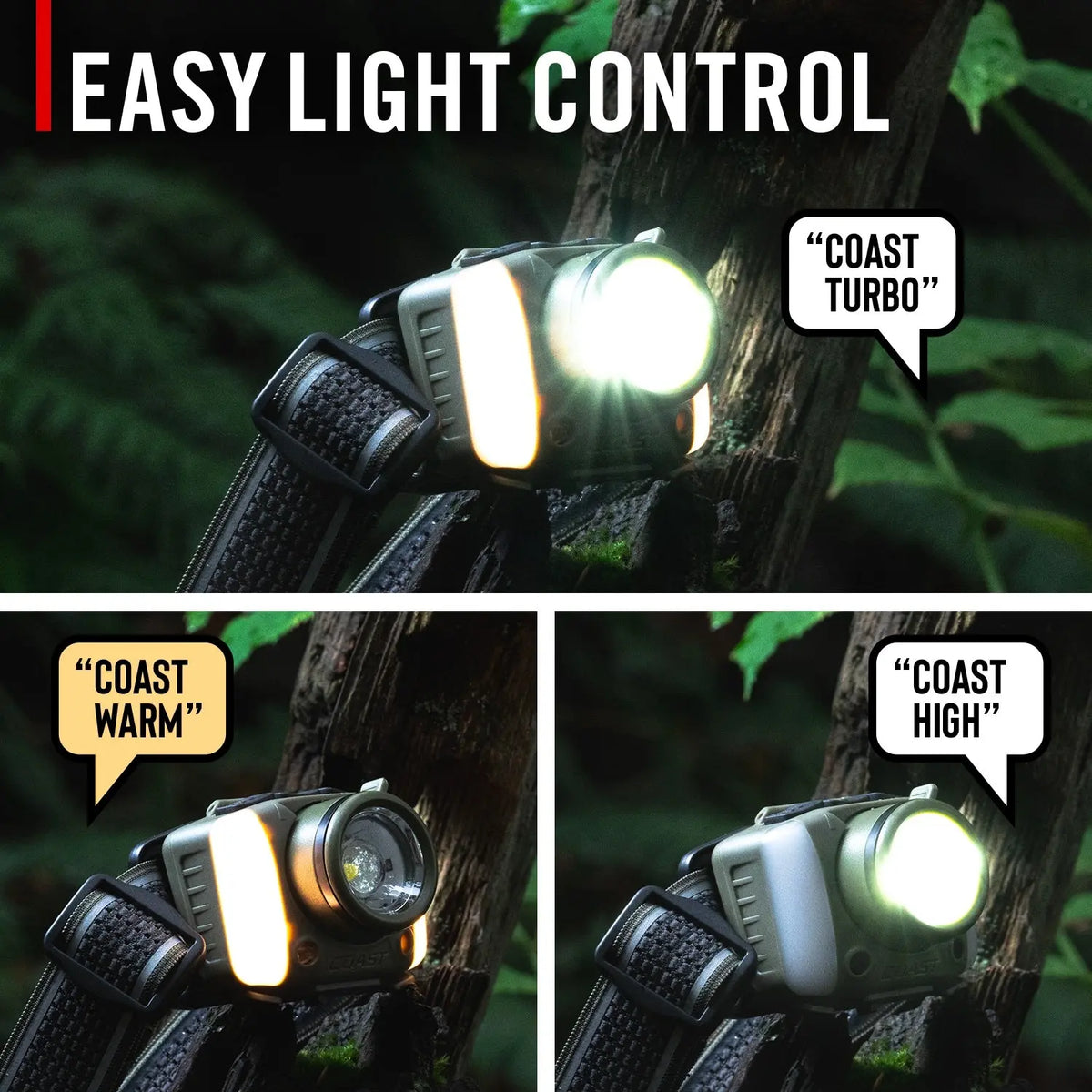 Coast FL97R 1250 Lumen Rechargeable Voice Controlled Headlamp