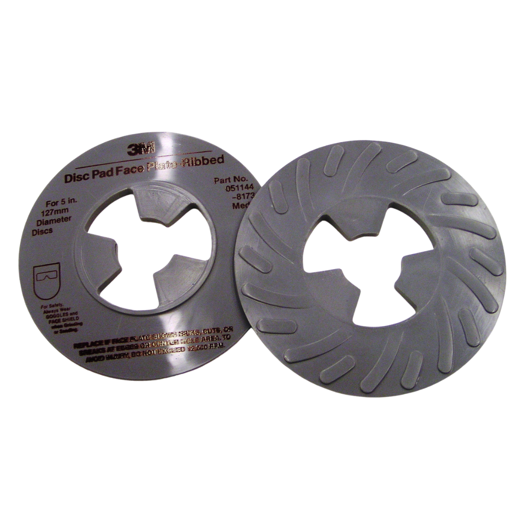 3M AB81734, Disc Pad Ribbed Face Plate, 5" Grey