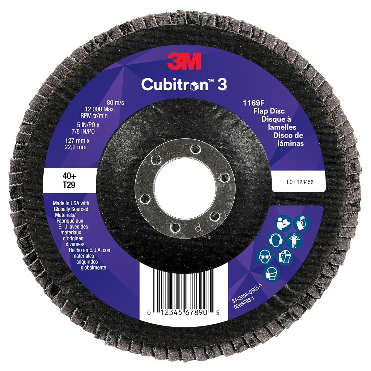 3M™ Cubitron™ 3 Flap Disc 1169F