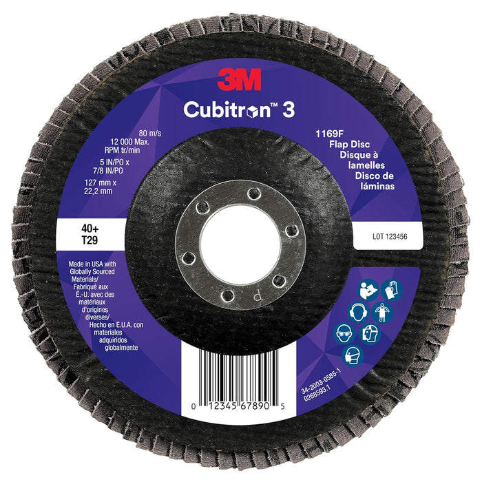3M™ Cubitron™ 3 Flap Disc 1169F