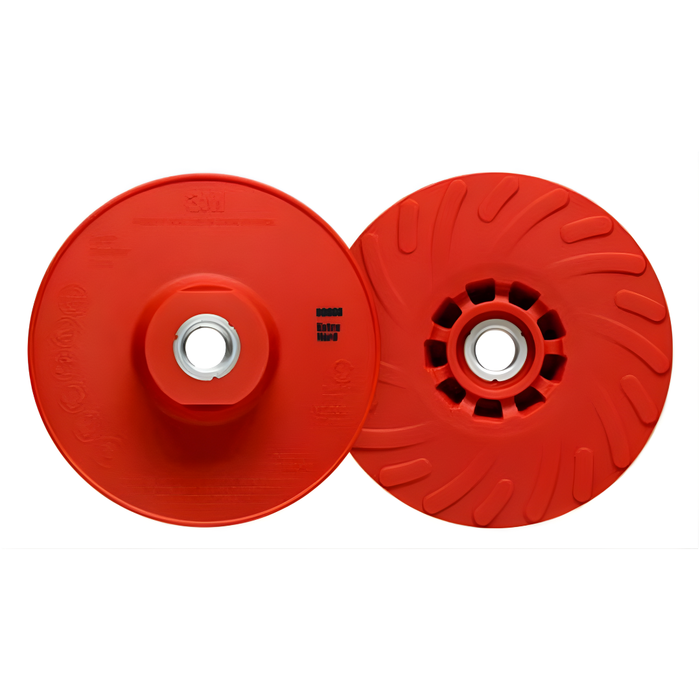 3M One-Piece Fibre Disc Back-Up Pads Extra Hard Red