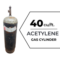 40 cu/ft. B-Tank Acetylene Gas Cylinder - Full