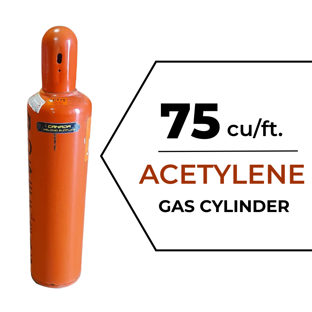 75 cu/Ft Acetylene Gas Cylinder CGA 510 - Full