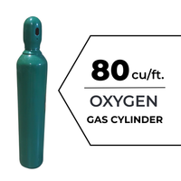 80 cu/ft Oxygen Gas Cylinder - Full