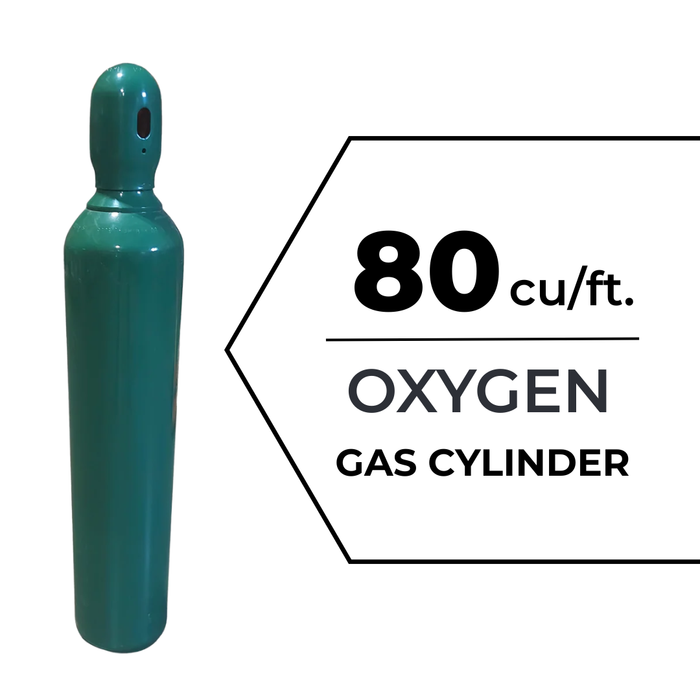 80 cu/ft Oxygen Gas Cylinder - Full