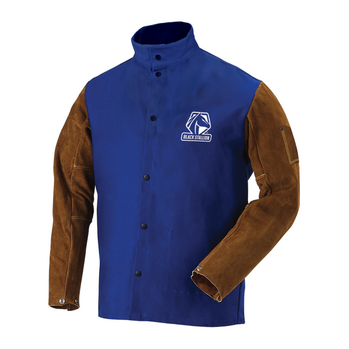 Black Stallion FR Cotton & Cowhide Hybrid Welding Jacket