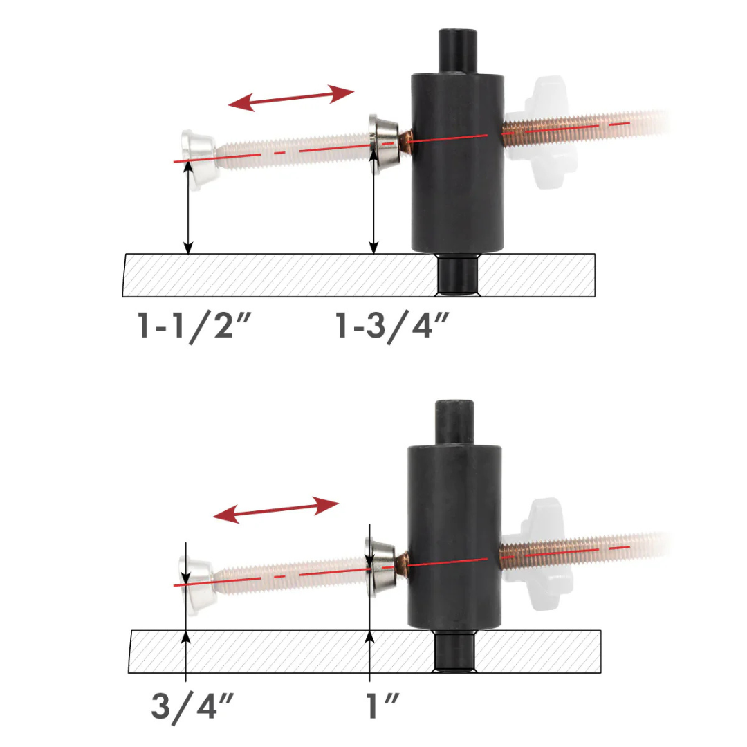 BuildPro Side Push Clamp XL, Fits 5/8 Holes
