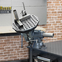 BuildPro Vise with 360° Rotating Jaw &amp; Base, Fit 5/8 Holes