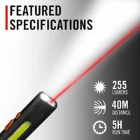 Coast PM50R 255 Lumen Rechargeable Work Light w/ Laser