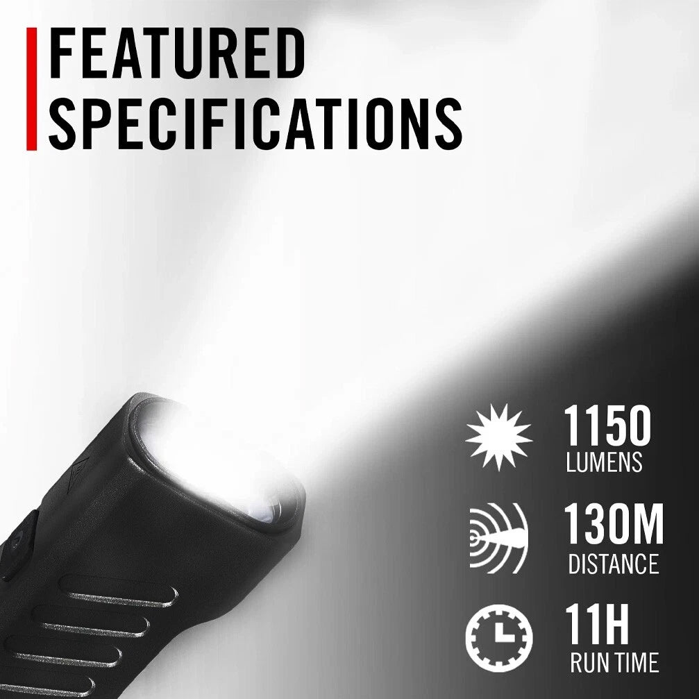 Coast SLAYER PRO 1150 Lumen Rechargeable Flashlight