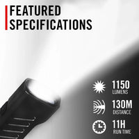 Coast SLAYER PRO 1150 Lumen Rechargeable Flashlight