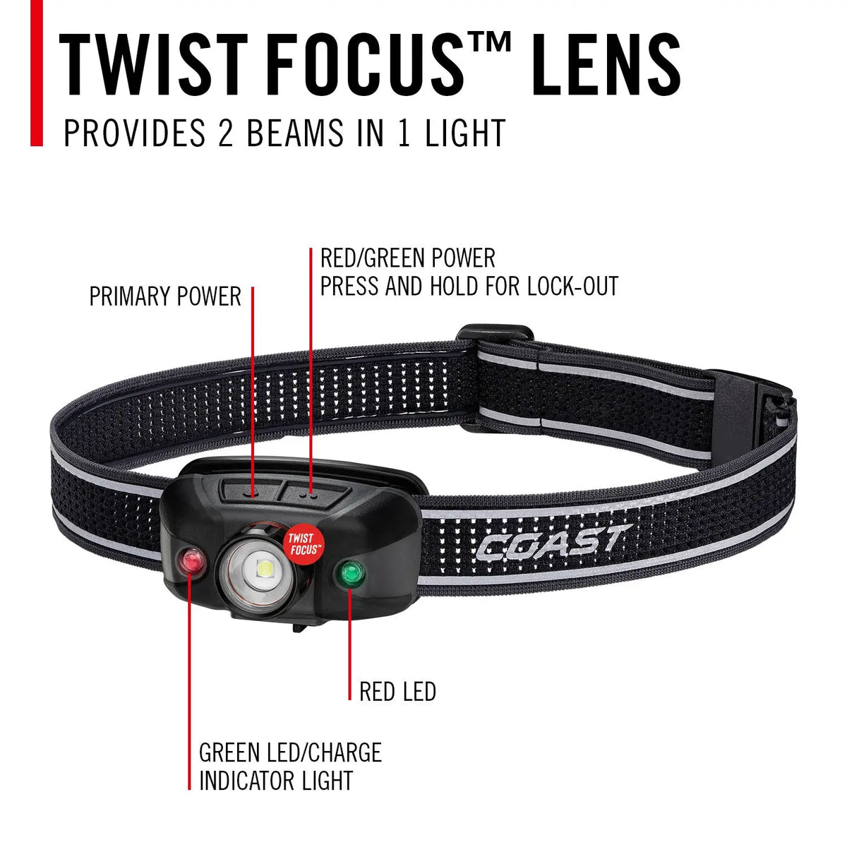 Coast FLX40R 800 Lumen Rechargeable Headlamp