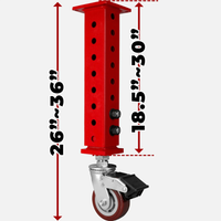 Fireball Tool Dragon Wagon Leg with Adjustable Casters