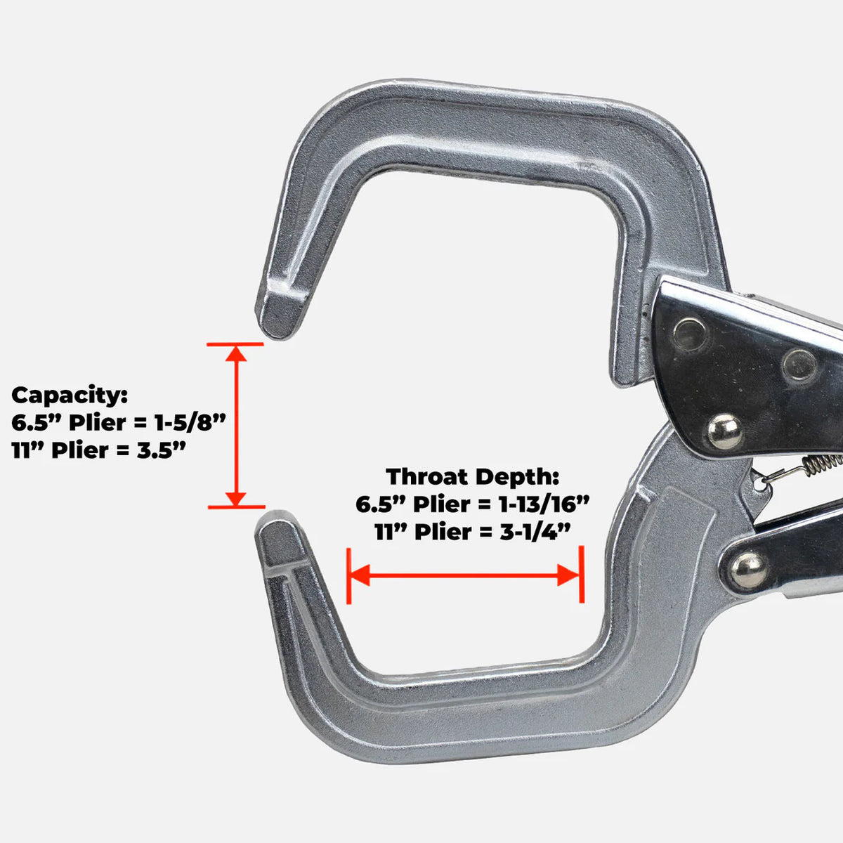 Fireball Tool Locking C-Clamp Set (2-Pack), 11" - Round Tip