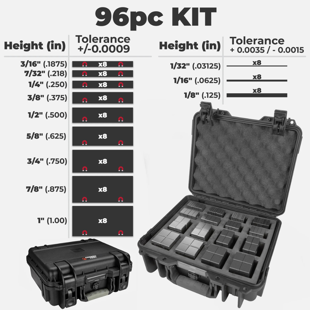 Fireball Tool Magnetic Shim Kits (96 pcs set)