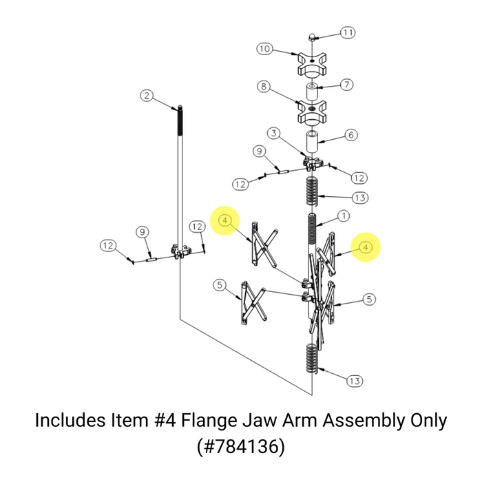 Sumner 784136, Flange Jaw Arm Assembly