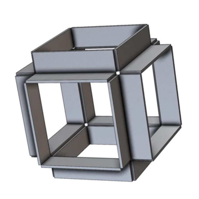 Inside Out Cube Welding Puzzle Side