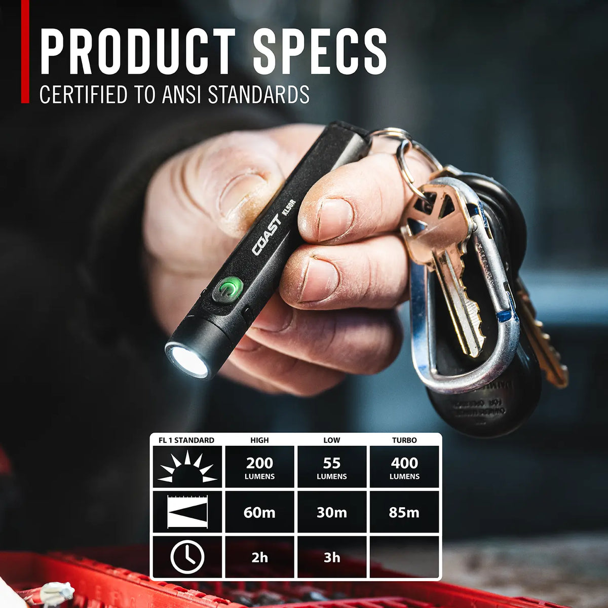 Coast KL50R 300 Lumen Rechargeable Inspection Light