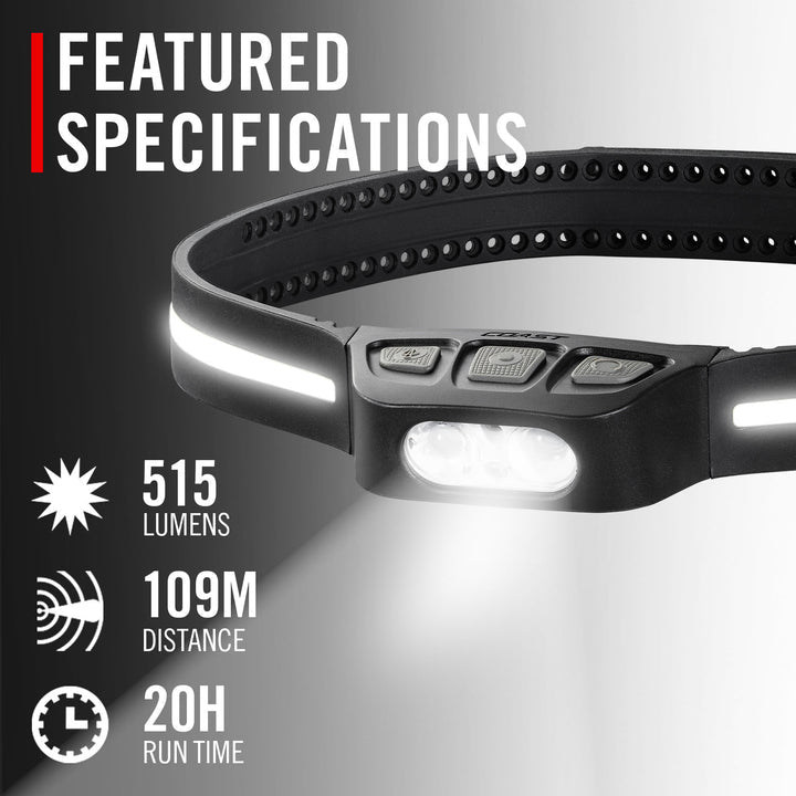 Coast LHS500R Headlamp w/ 360 Degree LED Strip